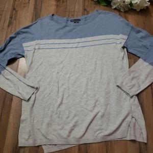Vince small cotton Lightweigh sweater grey blue